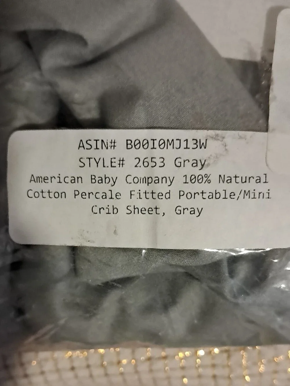 American Baby Mini Crib Matress Sheet  in Gray